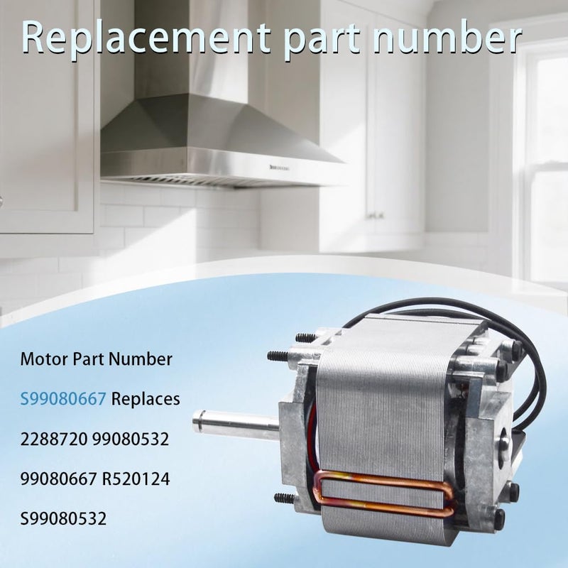 BAY Direct S99080667 2288720 R520124 Fan Motor Replacement for Br-oan Range Hood Compatible Models: QT2000 Series - Image 5